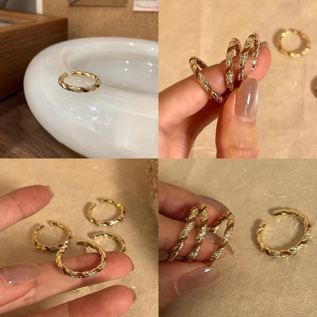 Trendy Ins Style Geometric Copper Ring With Elegant Sparkle For 2023 Fashion