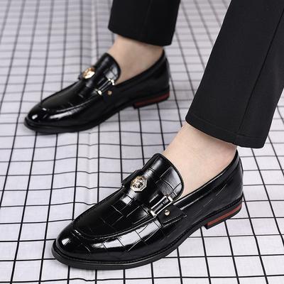 Tendenza Nuove Scarpe da Uomo in Pelle Verniciata con Motivo Coccodrillo Marca Designer Mocassini da Guida Scarpe Formali da Matrimonio Homecoming