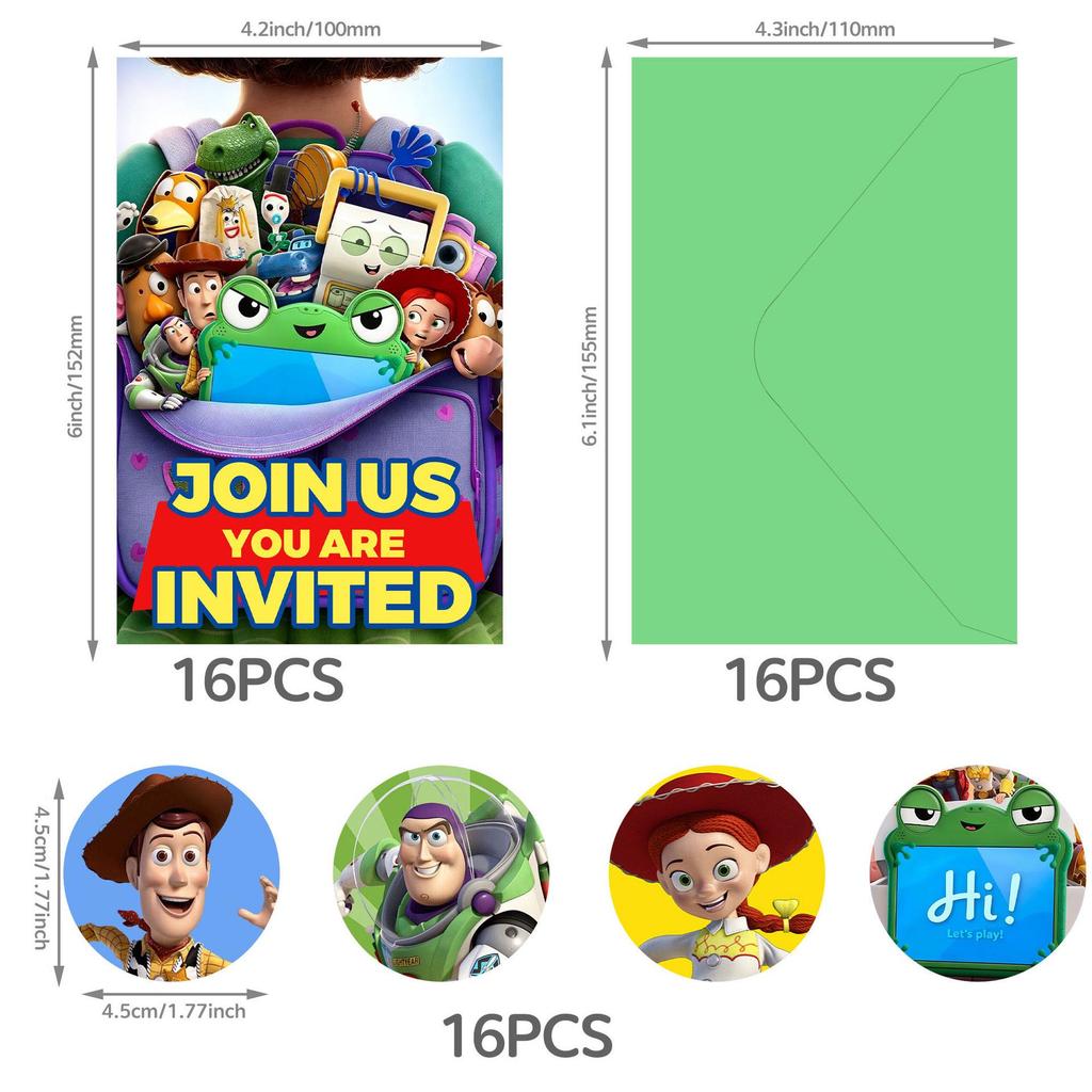 Toy Story 5 Kids Party Set: Notebook, Poster, Gift Bag & Decorations