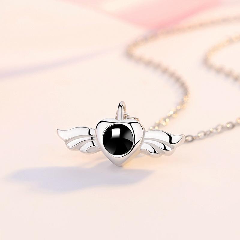 Flügel Anhänger Schlüsselbeinkette Zum Schutz der Liebe Klein Frisch Luxus Neuer Stil