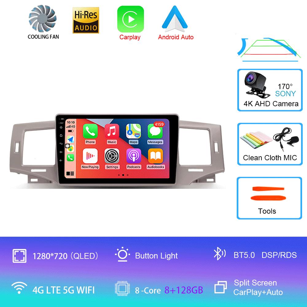 Car Radio Android 14 Carplay Auto Multimedia Player For Toyota Corolla 9 E120 2004-2006 WIFI+4G Autoradio Stereo 2din Head Unit