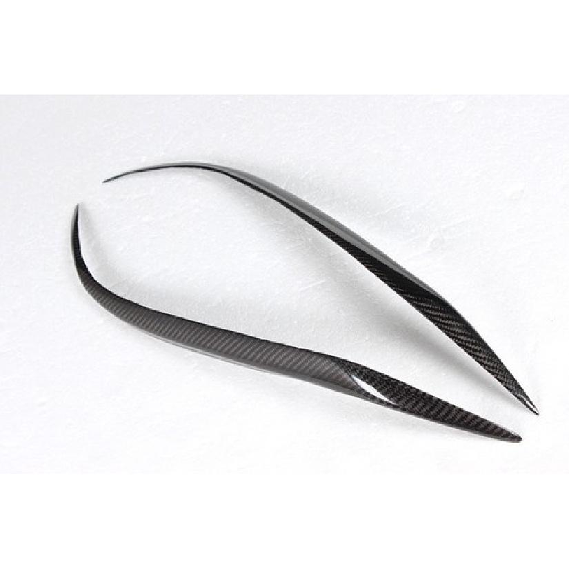 Carbon Fiber Front Headlight Eyelid Eyebrows Cover Trim for Mazda 3 4-Door 07-11