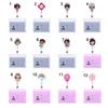 Cartoon Nurse Doctor ID Badge Holder with Retractable Reel, Retractable Metal Clip Business Work Card/Name Tags Badge Holders