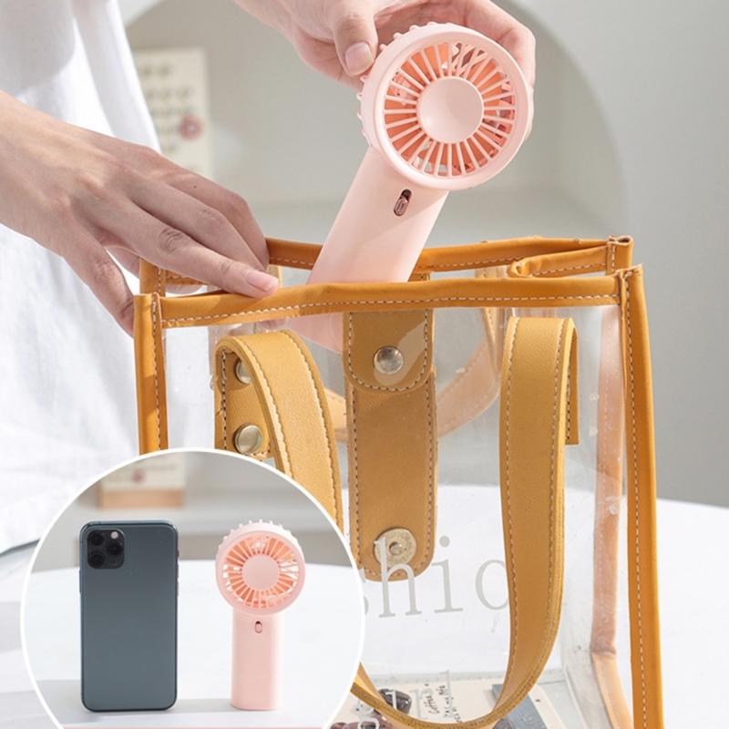 Rechargeable Mini Desk Fan Battery Operated Cooling Device For Home Office Travel Quiet Personals Airflows Tool
