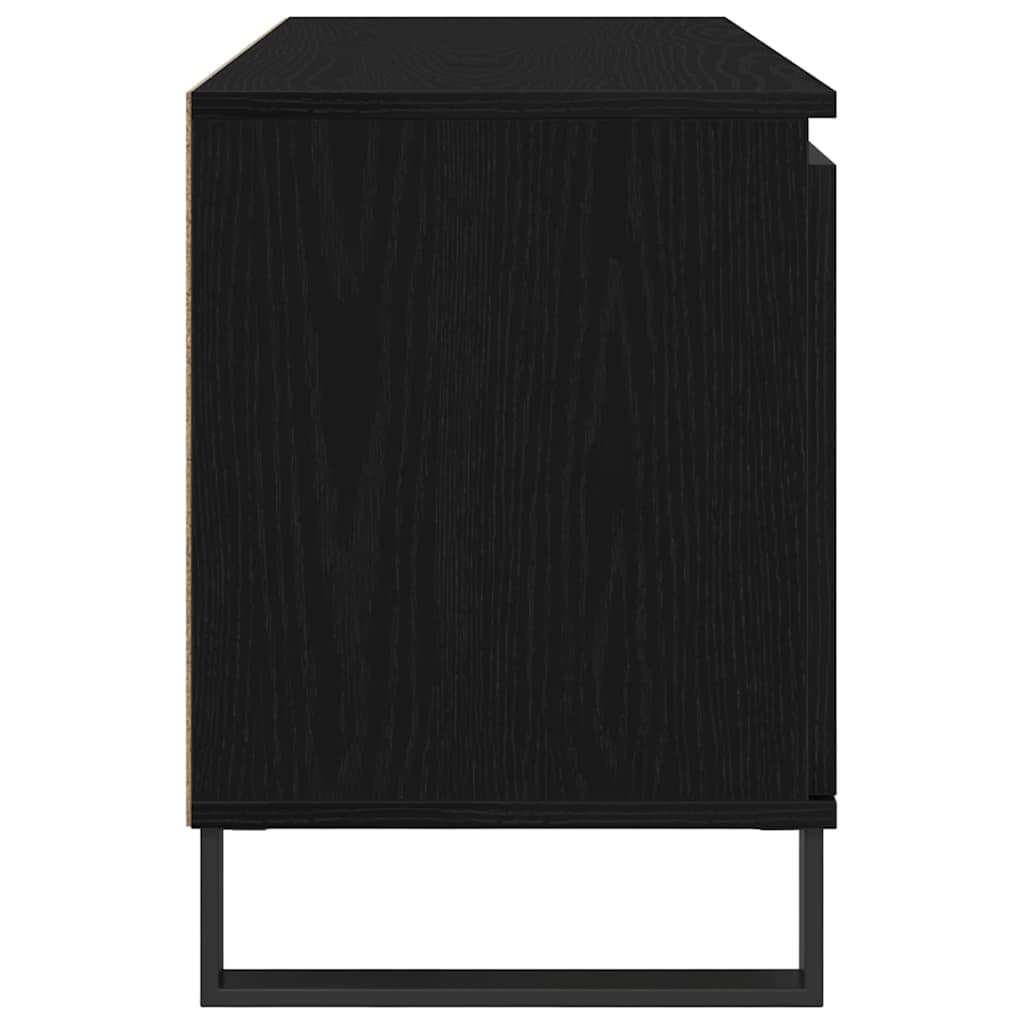 TV Stand Black Oak Effect 104 x 35 x 50 cm Engineered Wood