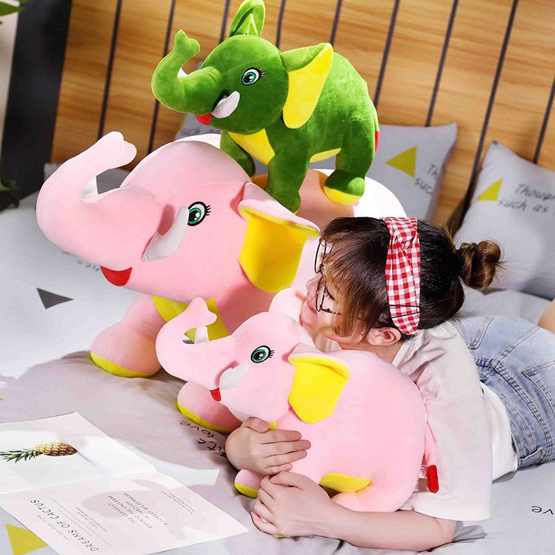 Non-Toxic Lovely New 1Pc 45/65/80Cm Cute Elephant Doll Plush Stuffed Toy Kawaii Car Room Window Pendant Bouquet Dolls Toys Free Shipping