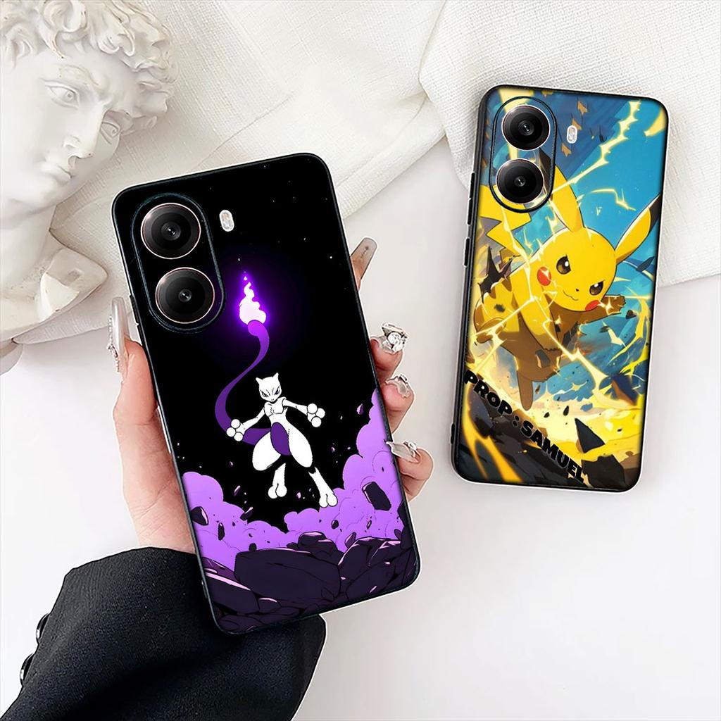 P-Pikachus Mew P-Pokemons Mewtwo Casing Cover for Apple iPhone 12 13 Mini XS 11 Pro Max 7 8 Plus XR SE 2022 SE3 + 8+ Phone Case