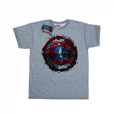 Camiseta masculina Capitão América Guerra Civil Hex Shield