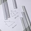 2Pcs Clear Triangular Scale Ruler 15cm 20cm Plastic Drawing Ruler Geometry Tool for Measuring Engineering Drawing