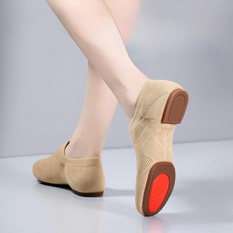 Fashion Womens Dance Shoes Ballet Modern Yoga Soft Sole Low Heel Non Slip Outdoor Performance