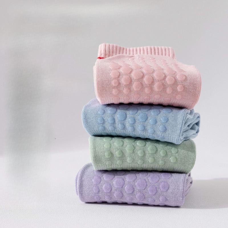 Baumwoll-Yoga-Socken, Anti-Rutsch-Pilates, Sport und Freizeit, Wadenlange Socken, Aerobic, Fitnesstraining, Nahtlose Socken