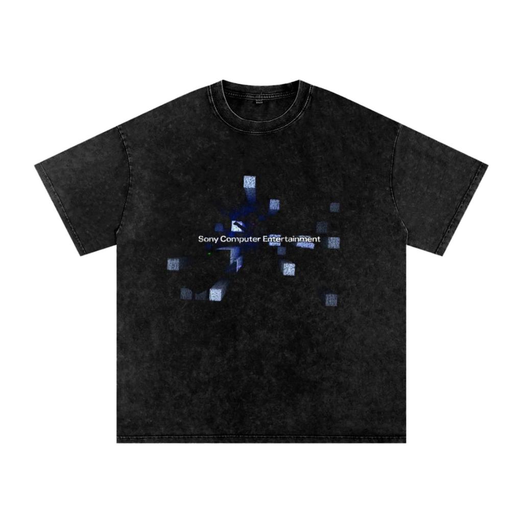 PlayStation 2 - Acid Wash Oversize T-Shirt - 250 GSM