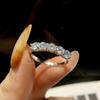 GRA Fashion Real 0.3CT*5 Moissanite Rings for Women Gift 925 Silver Brilliant Diamond Wedding Luxury Fine Jewelry