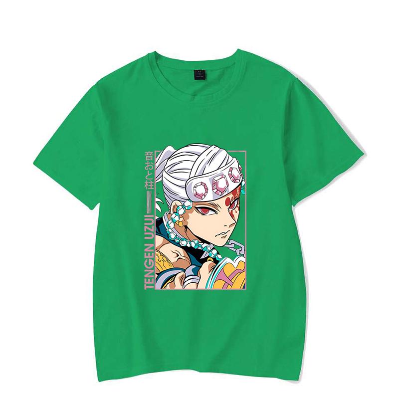 Hot Anime Uzui Tengen Print Hip Hop Short Sleeve Men Women Fashion Summer Cool Casual Outdoor T Shirts Tops