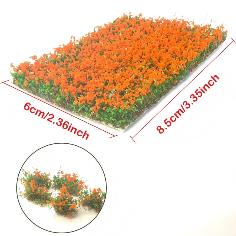 Grappolo di Fiori Artificiali in Miniatura Ciuffi d'Erba Strappabili Modello per Diorama Giardino Ferrovia Paesaggio Casa delle Bambole Artigianato Modellismo
