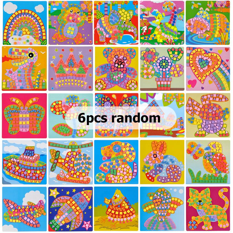 

6/12pcs EVA Mosaic Decoration Painting Stickers Self Adhesive Handmade Graffiti Stickers Daily Handmade DIY Creation Stickers