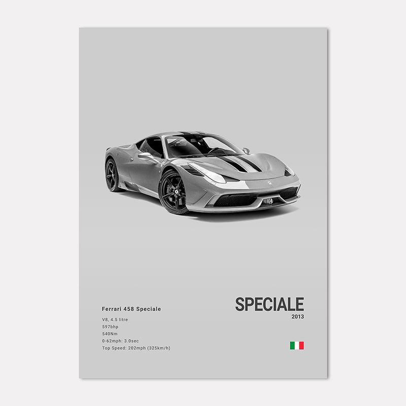 Famous Cars 812 458 296 Canvas Wall Art Print Poster 599XX SP3 F8 Decoration Mural Modern Home Decor Birthday Gift Unframed