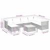 VidaXL Garden Lounge Set with Cushions 8 Pcs Beige Braided Resin 3261946