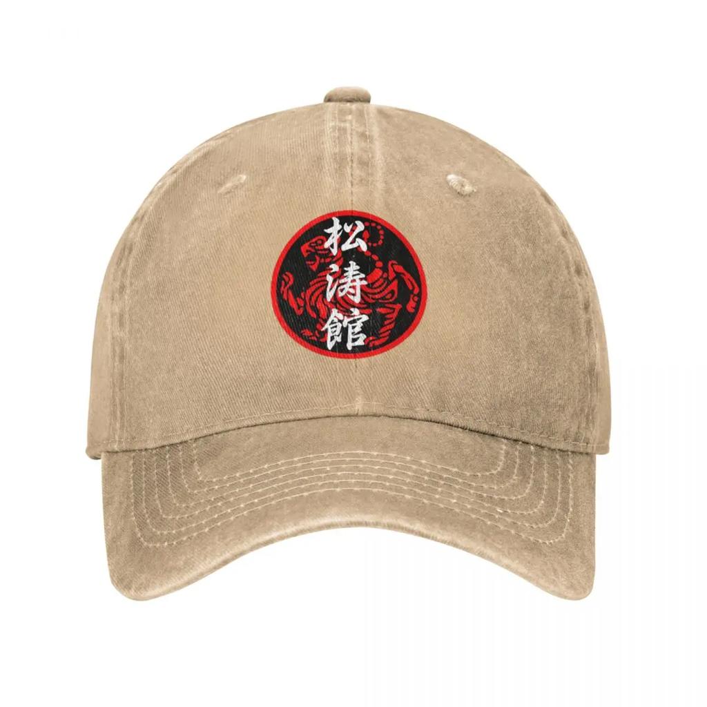 Red Shotokan Karate Summer Retro Denim Washed Baseball Caps Women Cowboy Golf Hat Rock Unisexs Snapback Cap