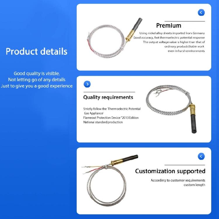 2 Pack Multifuntional Compatibility Aluminum Thermopile Sensor Suitable for Enhancing Efficiency in Water Heater Repairs