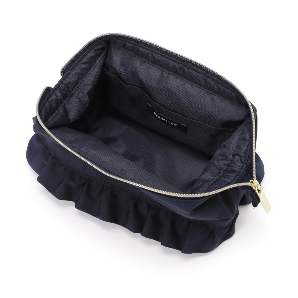 Franc Franc Japan [ec Limited Outlet Item] Frill Wire Pouch Navy