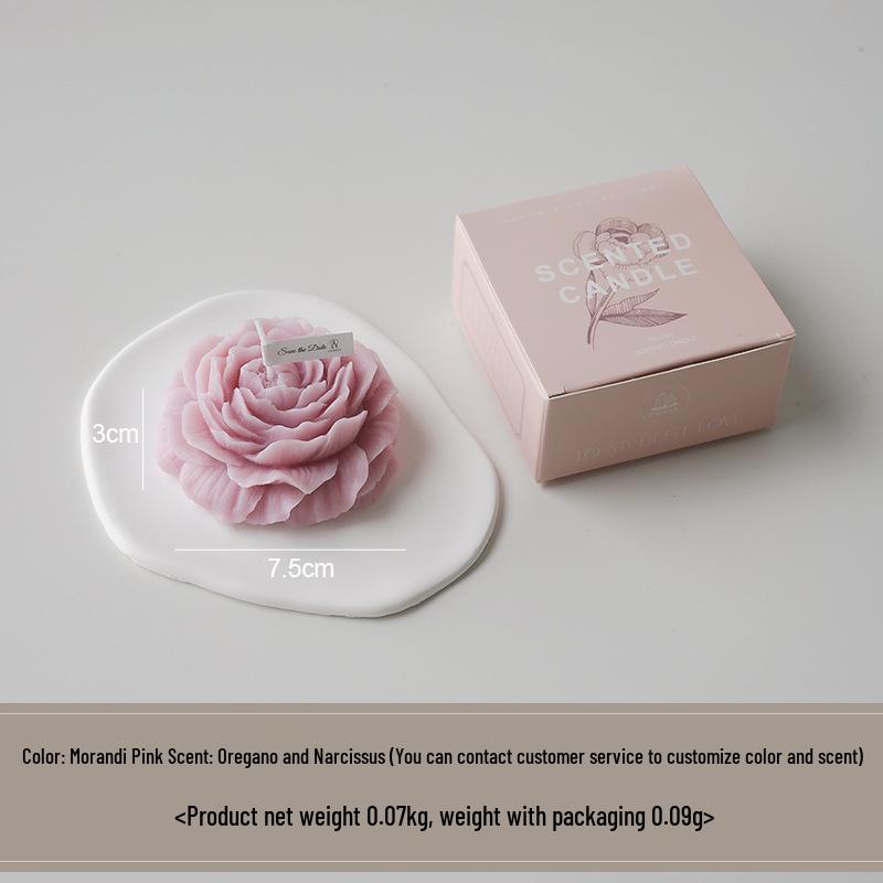 

Peony Rose Heart-Shaped Candle: 42-48°C Mood Enhancer for Couples