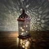 Hollow Carved Lantern Light Wrought Iron Atmosphere Light for Living Room