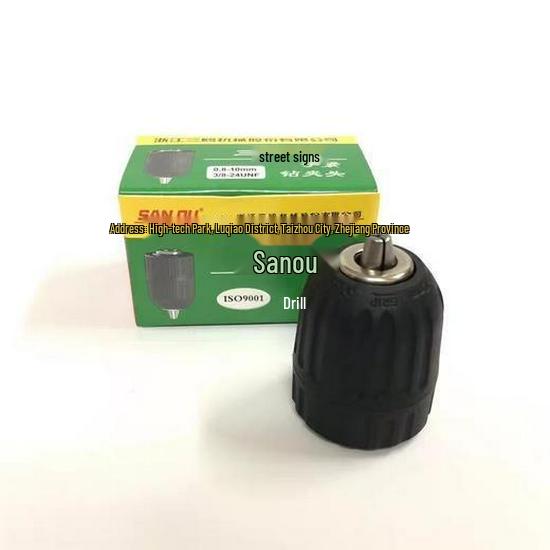 10mm Self-Locking Handheld Electric Drill Chuck, 3/8 Hand-Tight.