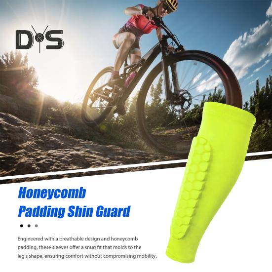 Soccer Shin Guard Sleeves Calf Compression Sleeve with Honeycomb Pads Leg Protection Shin Pad for Kids And Adults Soccer Football Sports