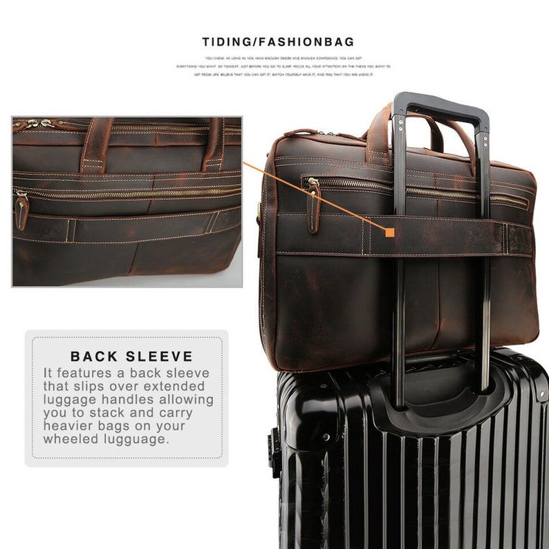 Винтажный мужской кожаный портфель 17 — фото 8