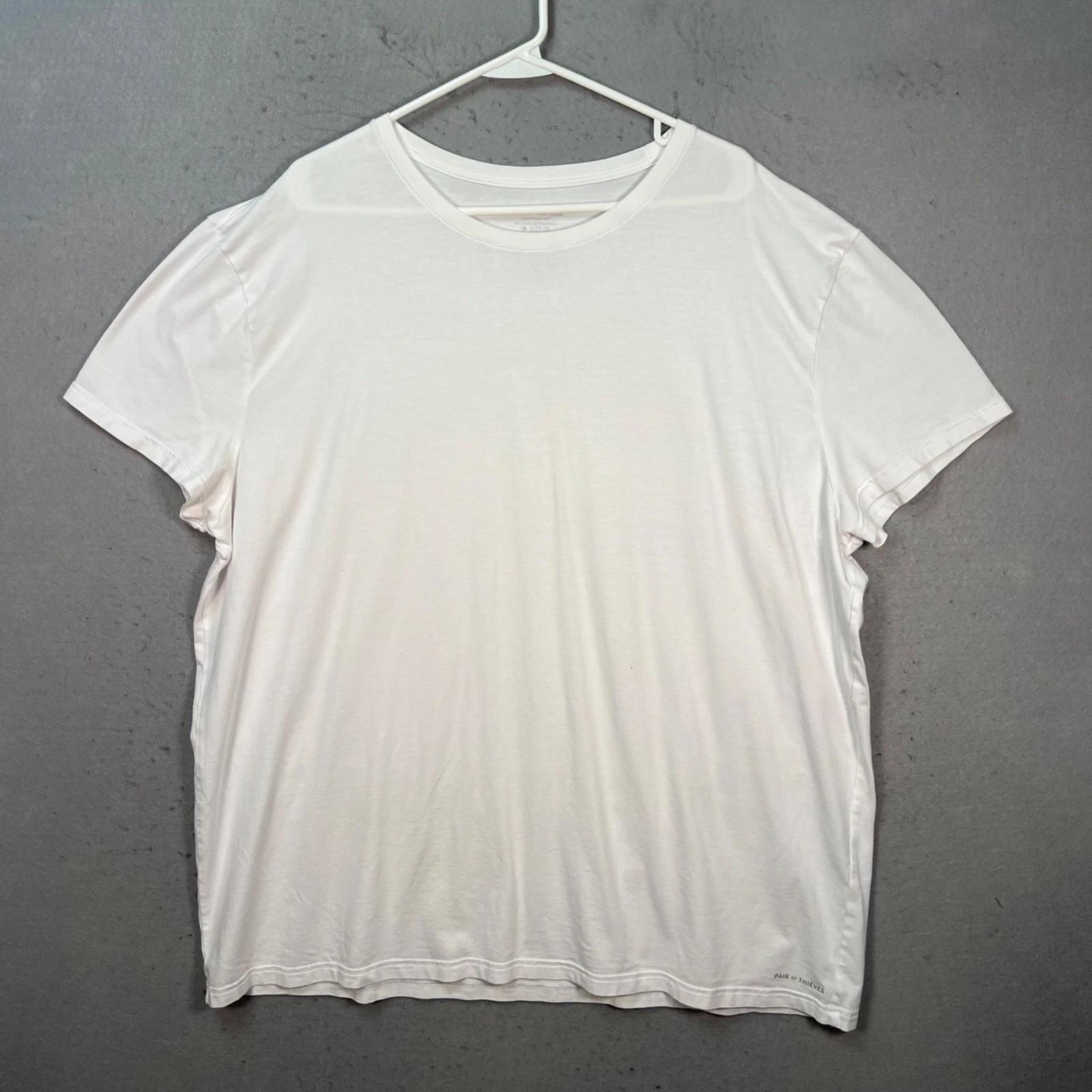 Pair Of Thieves White Crewneck Short Sleeve T-Shirt Mens Size XXL Cotton Blend S