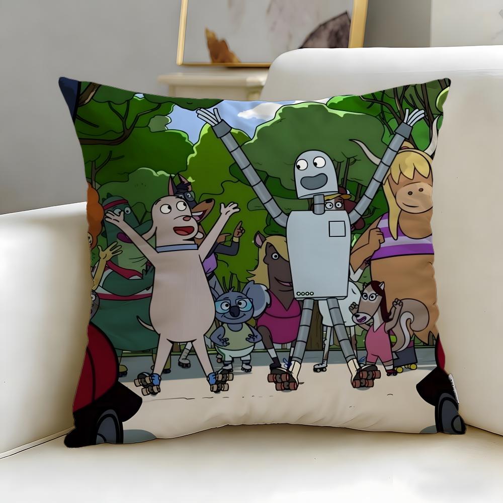 Классический анимационный фильм «Мечты робота» Наволочка Мягкая и легко стирающаяся – Универсальная для дивана, кровати, путешествий и офиса 30cmx30cm