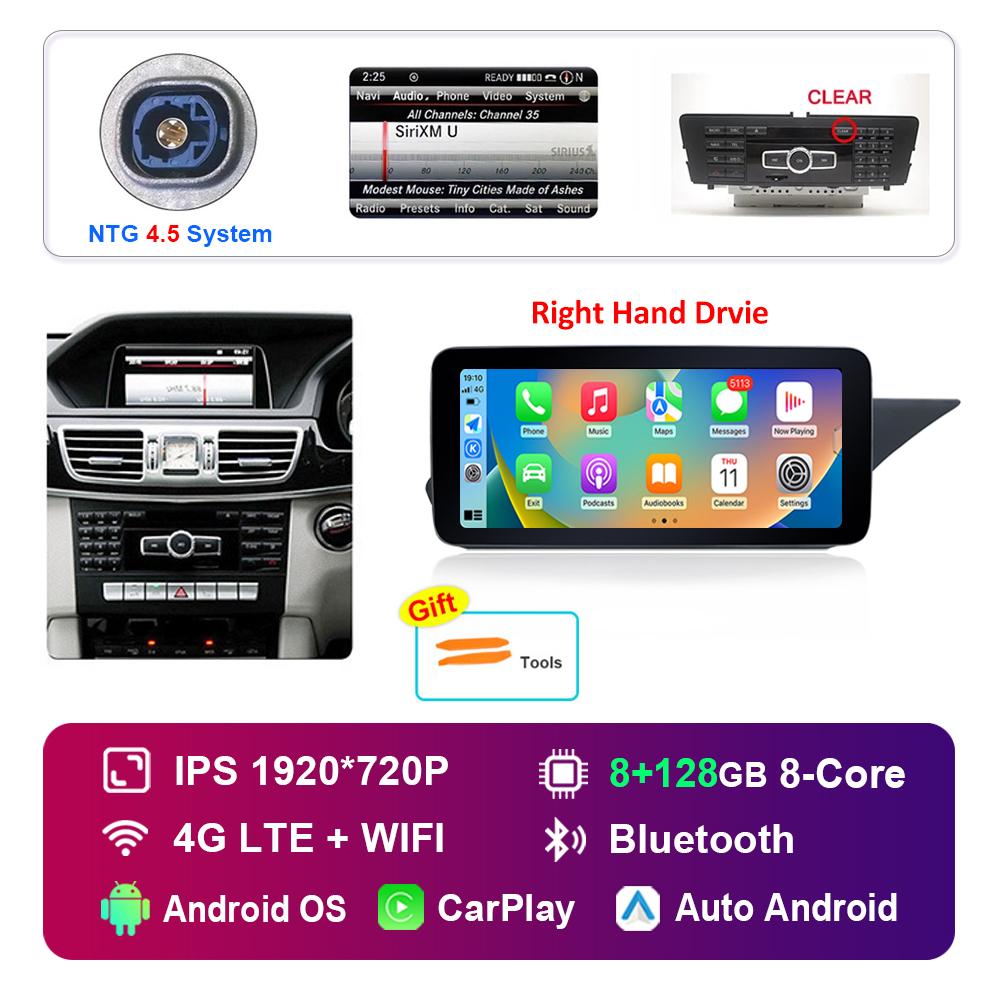 10.25 Inch Right Hand Drvie for Mercedes Benz E Class W212 2009 - 2015 NTG 4.0 4.5 System Android Car Radio Multimedia Player