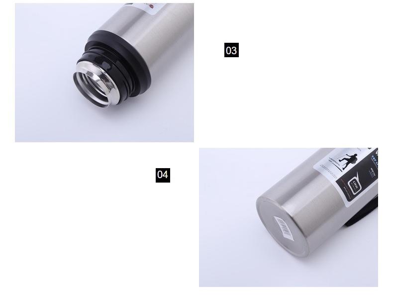 Sticlă de apă izolată din oțel inoxidabil 304 cu capac flip-top de capacitate mare – Cadou portabil pentru exterior