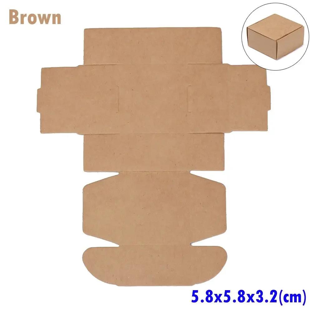10pcs 9sizes Wedding Event Gift Craft Jewelry Candy Storage Cardboard Package Kraft Paper Box Wrapping