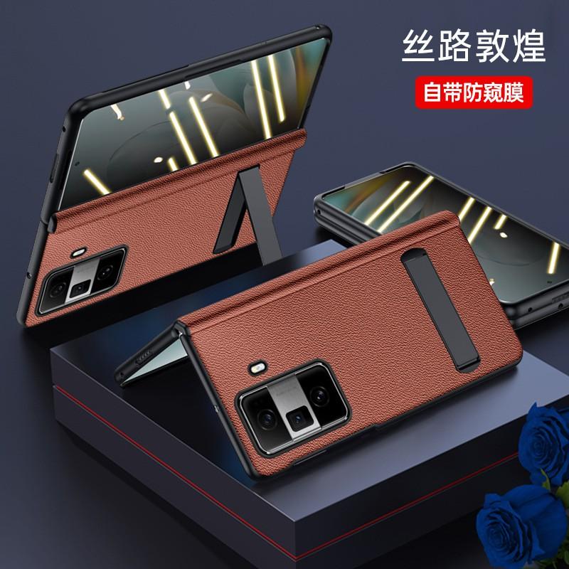 Premium Genuine Leather Flip Case Honor Magic Vs3 With Built-in Kickstand Magnetic Full Protection Screen Protector