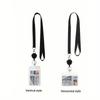 1 Stück Transparenter Einziehbarer Vertikaler Wasserdichter Ausweishalter, Namensschild Lanyard, Geeignet für ID-/Bankkarten/Buskarten Schulanfang