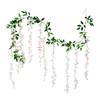 Simulated Wisteria Flowers Faux Weeping Plant with Flowers Artificial Flowering Wisteria Vine for Garland Wedding Arch Wall Decor