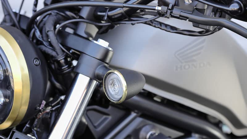 Kijima Brass Polished Turn Signal Rims for Honda Rebel 250/500 (20Y-) and Rebel 1100 (Set of 2) Part Number 217-45161