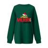 Women's Casual Fashion Long Sleeve Christmas Printed Round Neck Sweatshirt Top