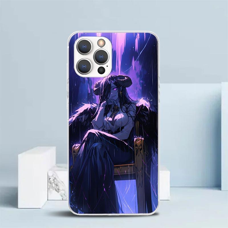 Albedo Overlord Anime Phone Case For IPhone 16 17 Air 16E 15 14 Plus 13 Mini 12 11 Pro Max 7 8 + SE 2020 Soft TPU Back Cover 16