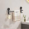 Punching-Free Suction Cup Towel Holder Wall-mounted Hanging Hand Towel Bar Bathroom Towel Rod  Home