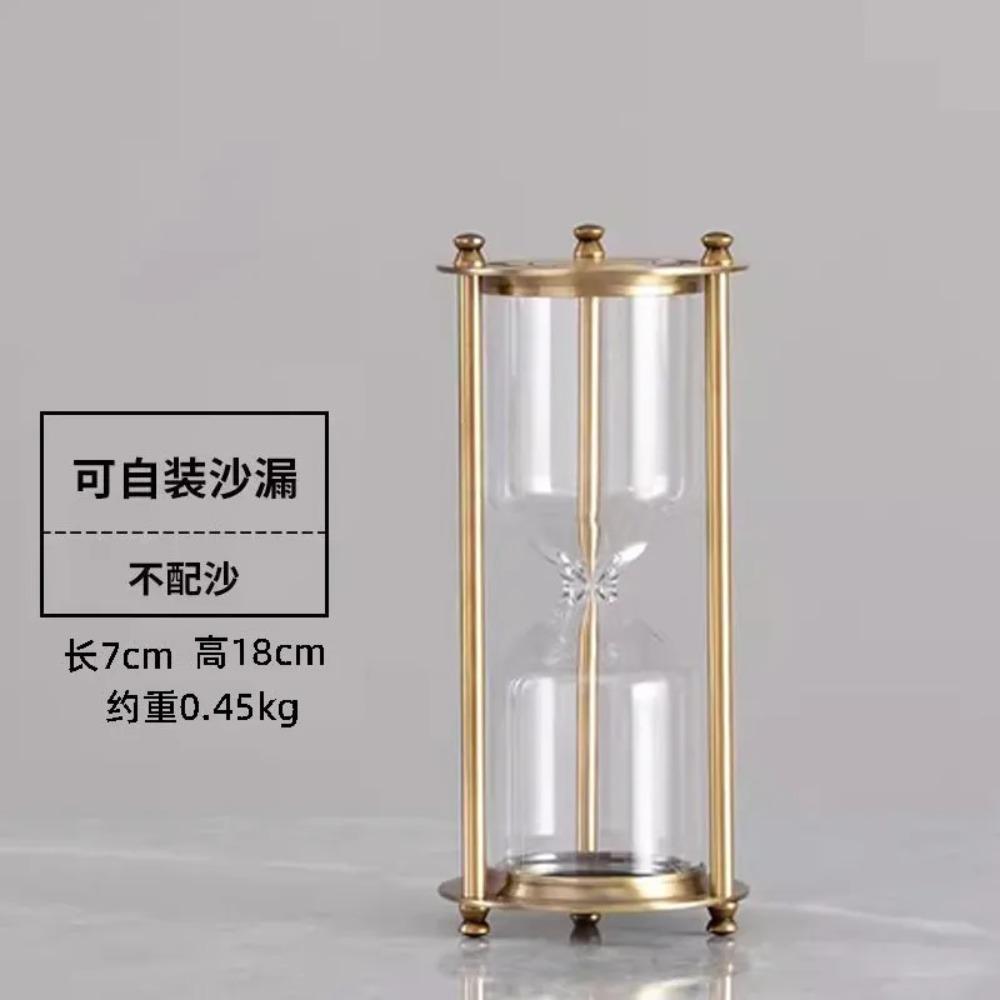 Metal Self-assembled Hourglass Ornaments Hourglass Timer Glass Desktop Ornaments Creative High-grade Retro Hourglass Timer