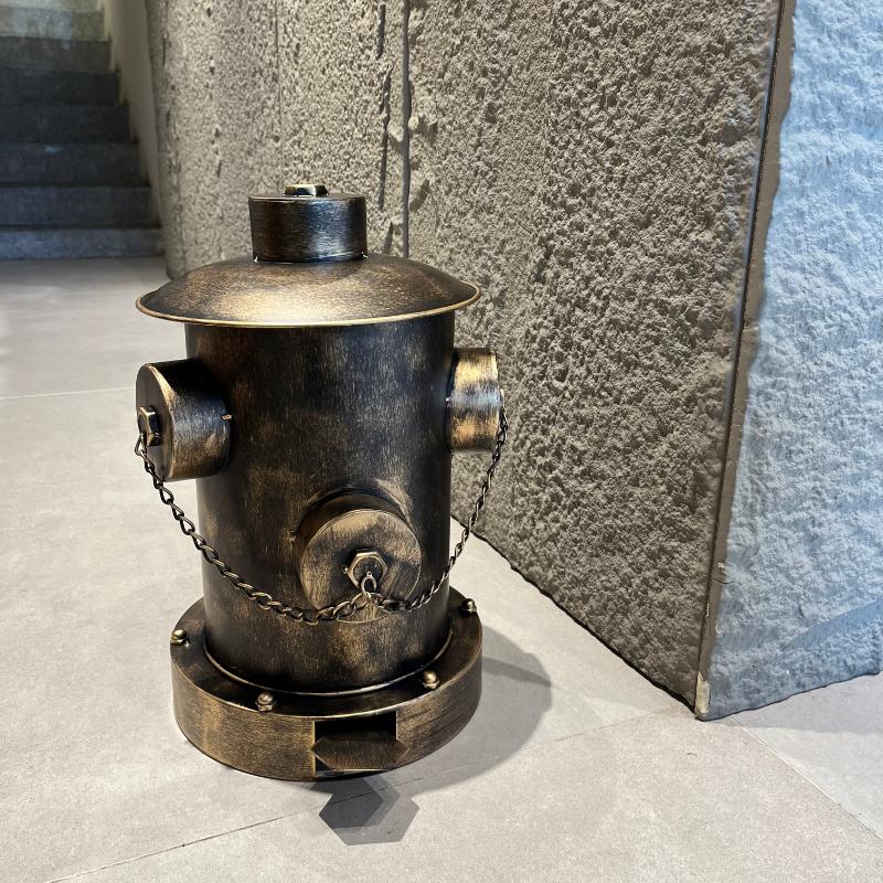 Retro Vintage Hydrant Mülleimer, Küche Zuhause ren's Zimmer s' Persönlichkeit Eisenkunst Eimer mit Einsatz Rustikaler Industriestil, Hydrant Papierkorb