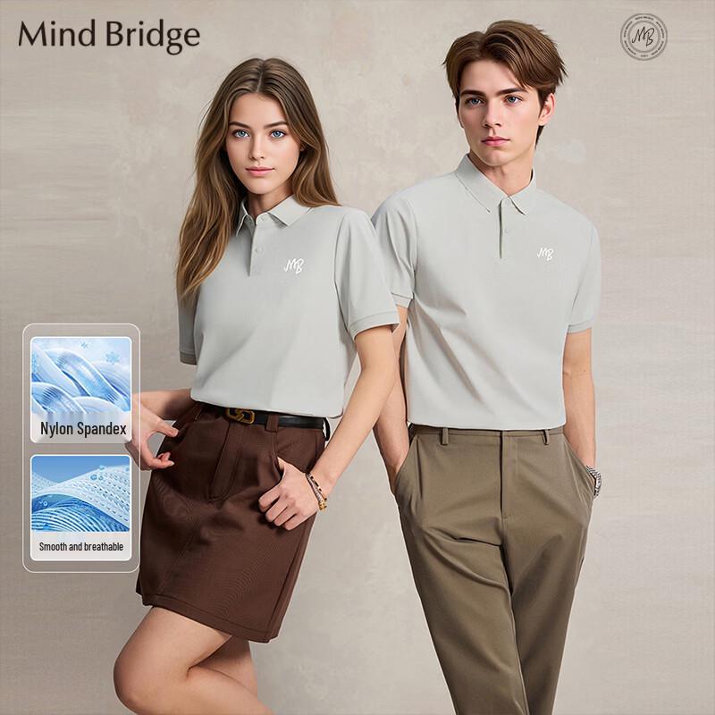 

Mind Bridge Unisex Elastic Short Sleeve Polo Shirt XL