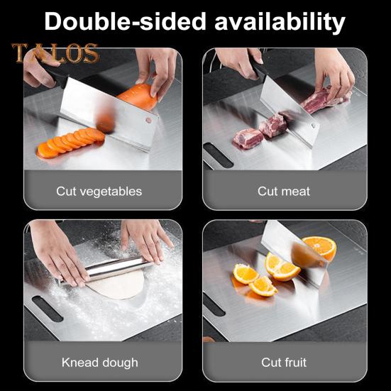 Stainless Steel Cutting Board Heavy Duty Chopping Board Non-Slip Design Easy To Clean Surface Scratch-Resistant Various Sizes Available Kitchen