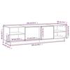 814458 vidaXL TV Stand Black 156x40x40 Cm Solid Pine Wood