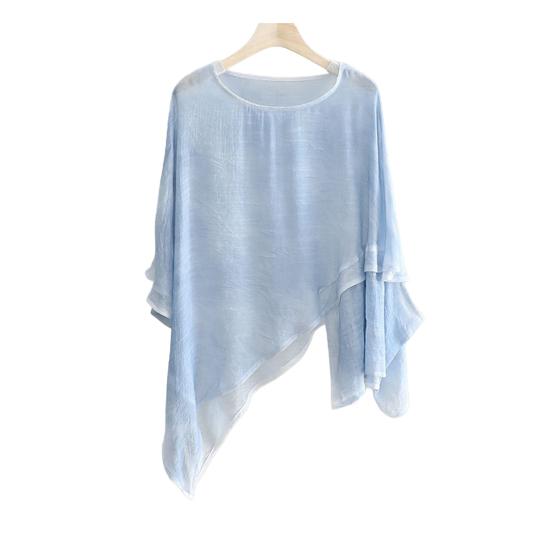 Cover Shirt Fit Coat Round Neck Up Pullover Tops Casual Vacation