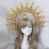 Diadema KC Halo Lolita Gotica Fatto a Mano Fascia Corona Dea del Sole Retrò Accessori per Capelli
