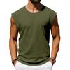 Herren Rundhals Ärmellos Locker Atmungsaktiv Sportliches Tanktop für Training Fitness Freizeitkleidung